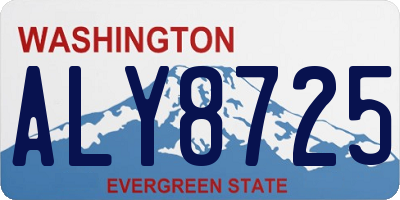 WA license plate ALY8725
