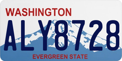 WA license plate ALY8728