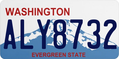 WA license plate ALY8732
