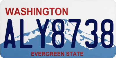 WA license plate ALY8738