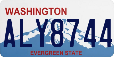 WA license plate ALY8744