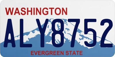 WA license plate ALY8752