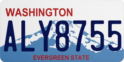 WA license plate ALY8755