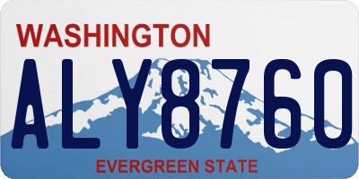 WA license plate ALY8760
