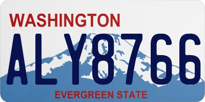 WA license plate ALY8766