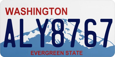 WA license plate ALY8767