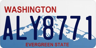 WA license plate ALY8771