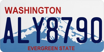 WA license plate ALY8790