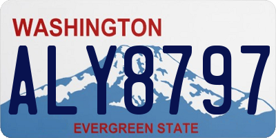 WA license plate ALY8797