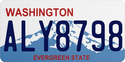 WA license plate ALY8798