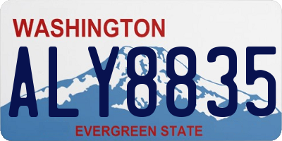 WA license plate ALY8835