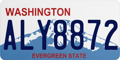 WA license plate ALY8872