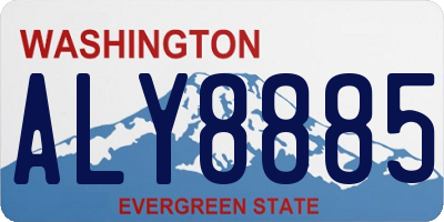 WA license plate ALY8885