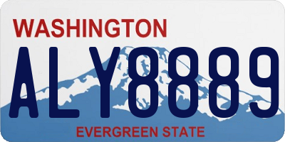 WA license plate ALY8889