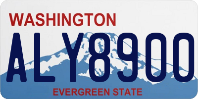 WA license plate ALY8900