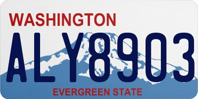 WA license plate ALY8903