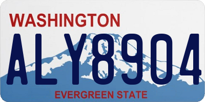 WA license plate ALY8904