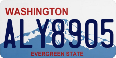 WA license plate ALY8905