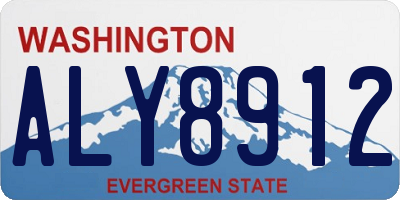 WA license plate ALY8912