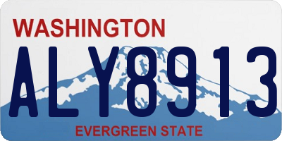 WA license plate ALY8913