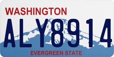 WA license plate ALY8914