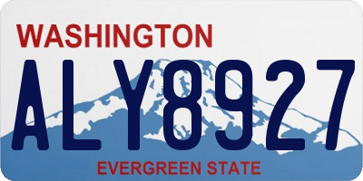 WA license plate ALY8927
