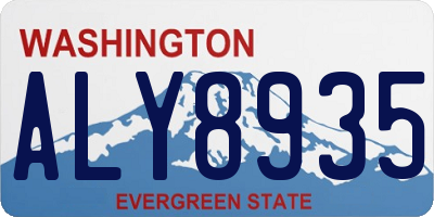WA license plate ALY8935