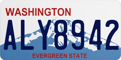 WA license plate ALY8942