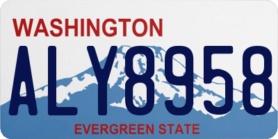 WA license plate ALY8958