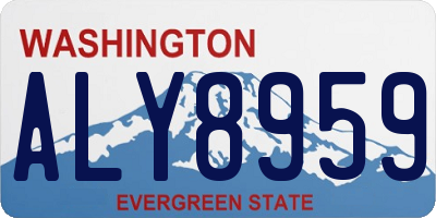 WA license plate ALY8959
