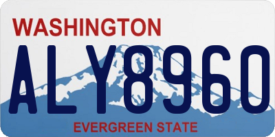 WA license plate ALY8960