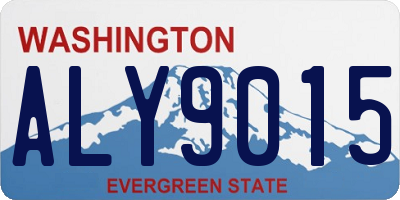 WA license plate ALY9015