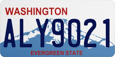 WA license plate ALY9021