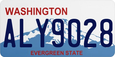 WA license plate ALY9028