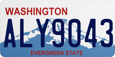 WA license plate ALY9043