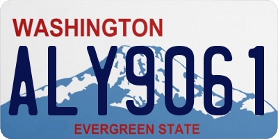 WA license plate ALY9061