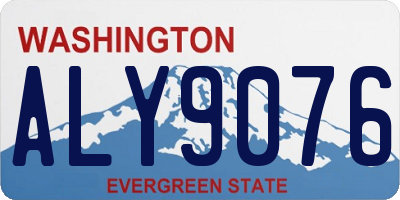 WA license plate ALY9076