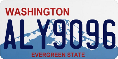 WA license plate ALY9096