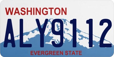 WA license plate ALY9112