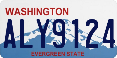 WA license plate ALY9124