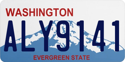WA license plate ALY9141