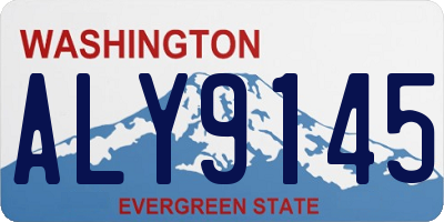 WA license plate ALY9145