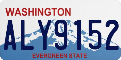 WA license plate ALY9152