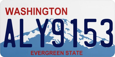 WA license plate ALY9153