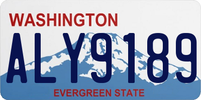 WA license plate ALY9189