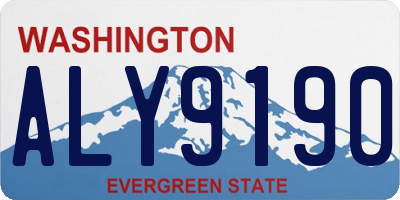 WA license plate ALY9190