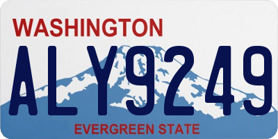 WA license plate ALY9249
