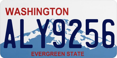 WA license plate ALY9256