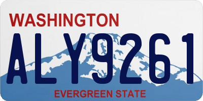 WA license plate ALY9261