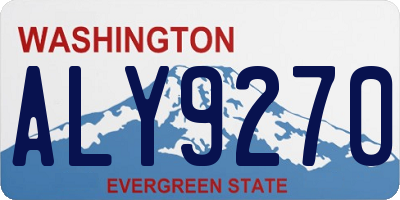WA license plate ALY9270